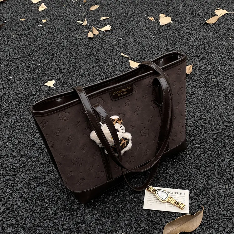 托特包女款爆款2025新款秋大容量通勤单肩包时尚大学生上课手提包