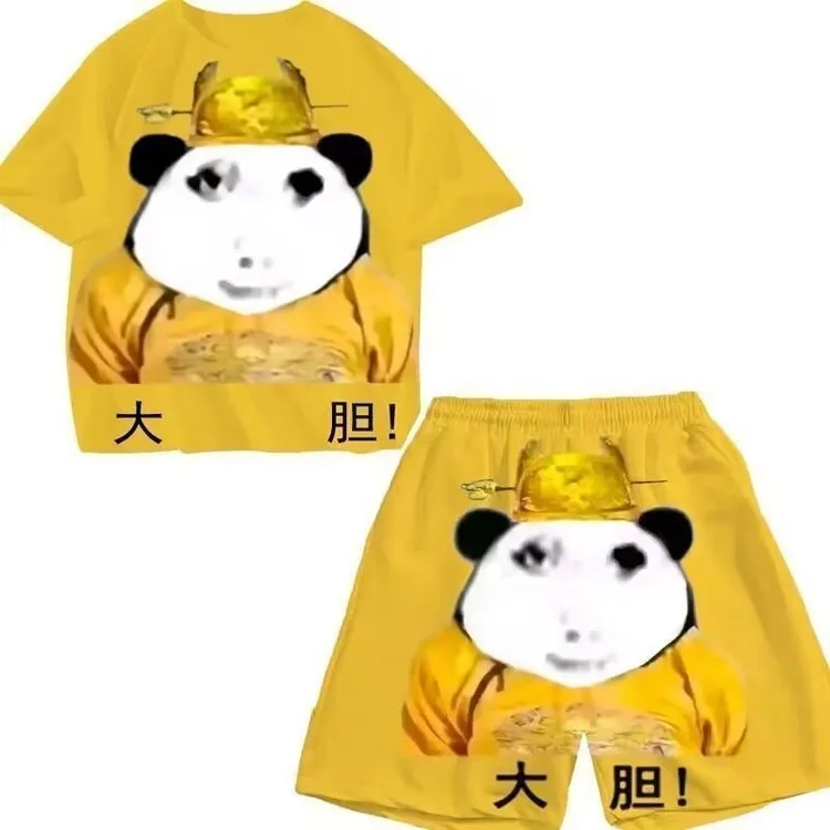 夏季爆款大胆龙图系列t恤衫3D印花抽象潮流个性男女款圆领短袖