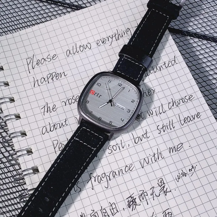 考试用手表男款初高中生中考高考公务员简约气质只看时间防水男表