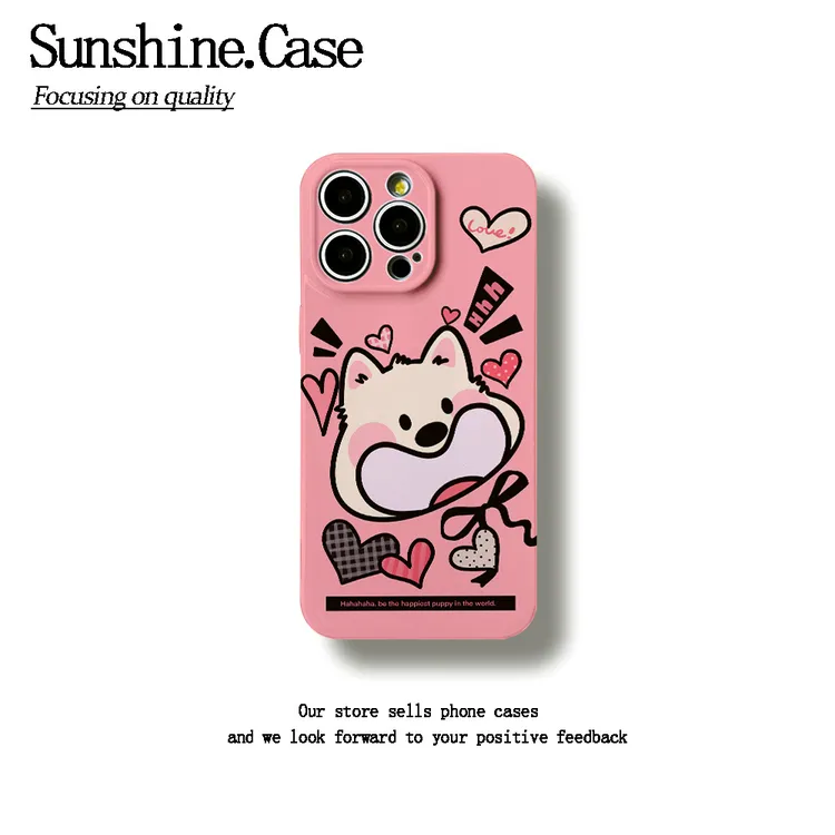 大嘴狗狗菲林软壳适用苹果oppo华为vivo小米荣耀创意手机壳防摔