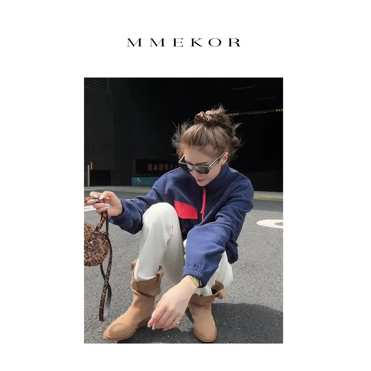 MMEKOR“加州特工”卫衣 2025新款秋款摩登街头撞色上衣 30318