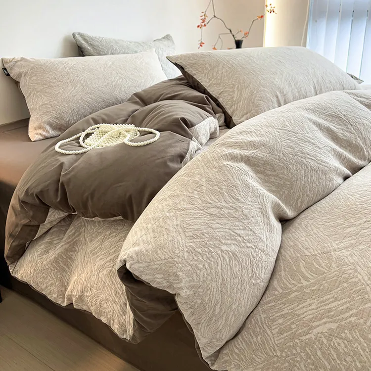 富安娜加厚磨毛柔软床上四件套纯棉全棉2025新款秋冬床品床单被套