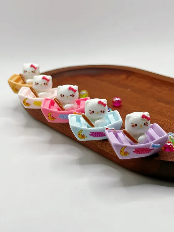 KT小船DIY树脂饰品配件可爱平面立体配饰