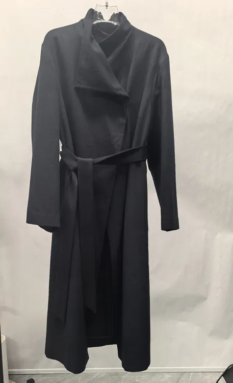 YIN长款常规老钱风翻领毛呢外套双面欧若新中式251005