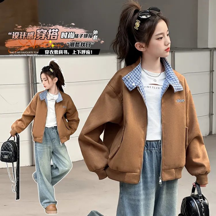 女童外套新款儿童韩版秋季洋气夹克外套中大童潮流上衣早秋外套潮