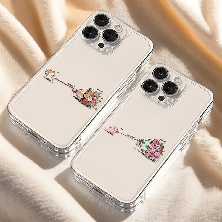 送你一束花iPhone16手机壳15苹果14软13小米vivo华为适用创意简约