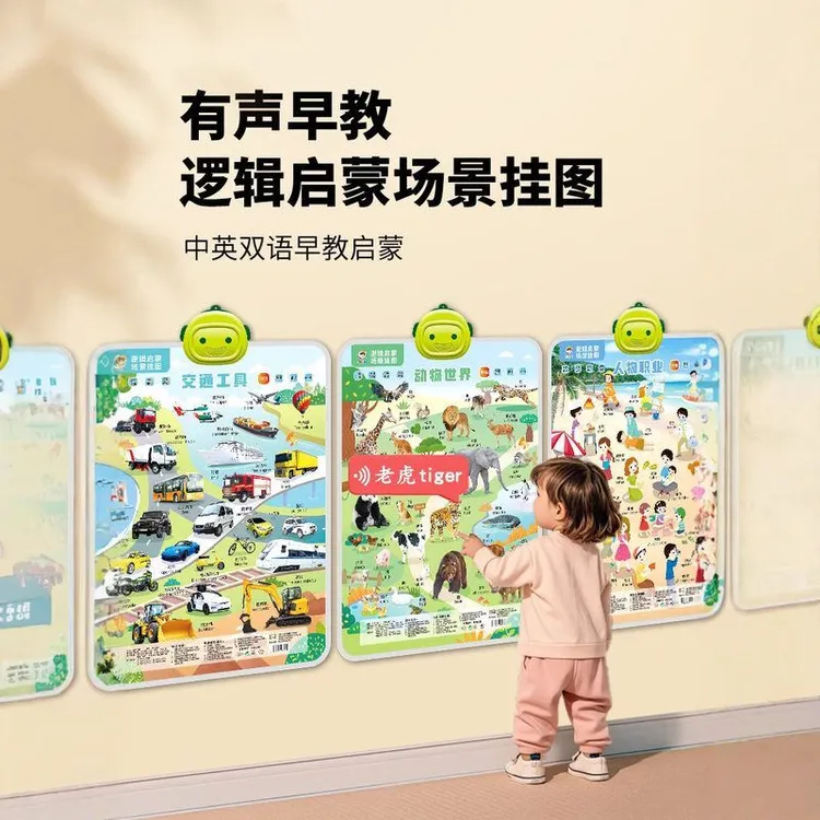 宝宝有声早教挂图婴幼儿童学习认知发声点读挂图启蒙玩具