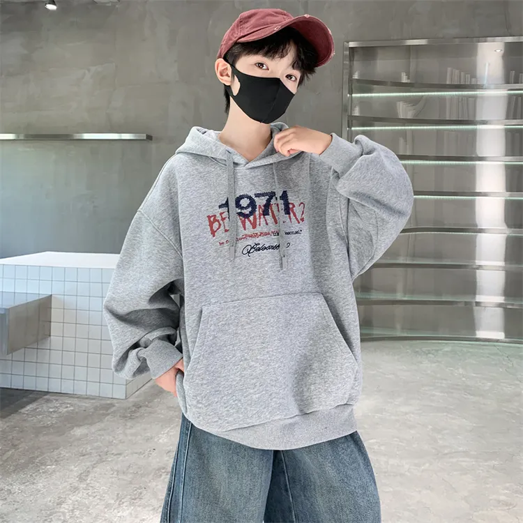 男童连帽卫衣春秋款2025儿童装韩范休闲痞帅气时髦炸街秋季上衣潮