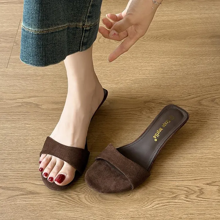 【韩国JTG&Shoes官方正品】绝美超好看坡跟一字拖2025夏季复古辣