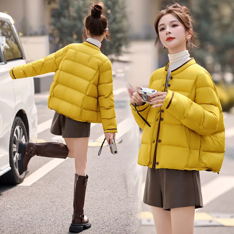 巨好看冬装厚羽绒服女2025新款今年流行爆款小个子短款白鸭绒外套