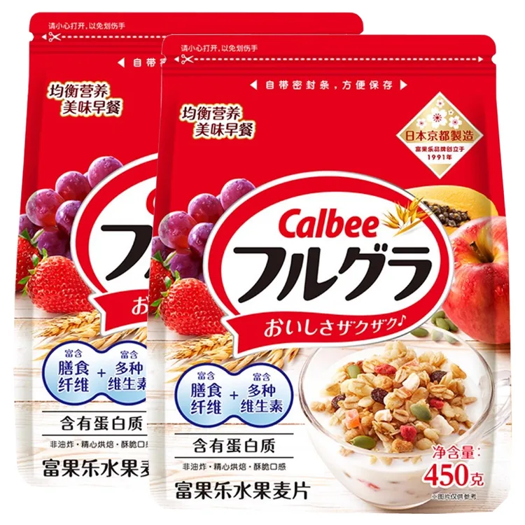 日本进口卡乐比Calbee富果乐水果麦片 燕麦片早餐冲饮速食大包装