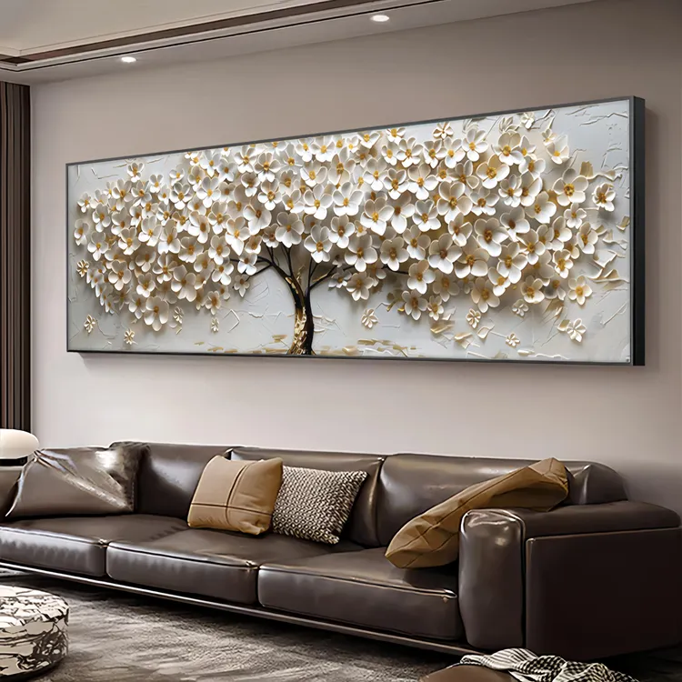 发财树沙发背景墙装饰画轻奢高级感客厅壁画挂画寓意大气卧室床画