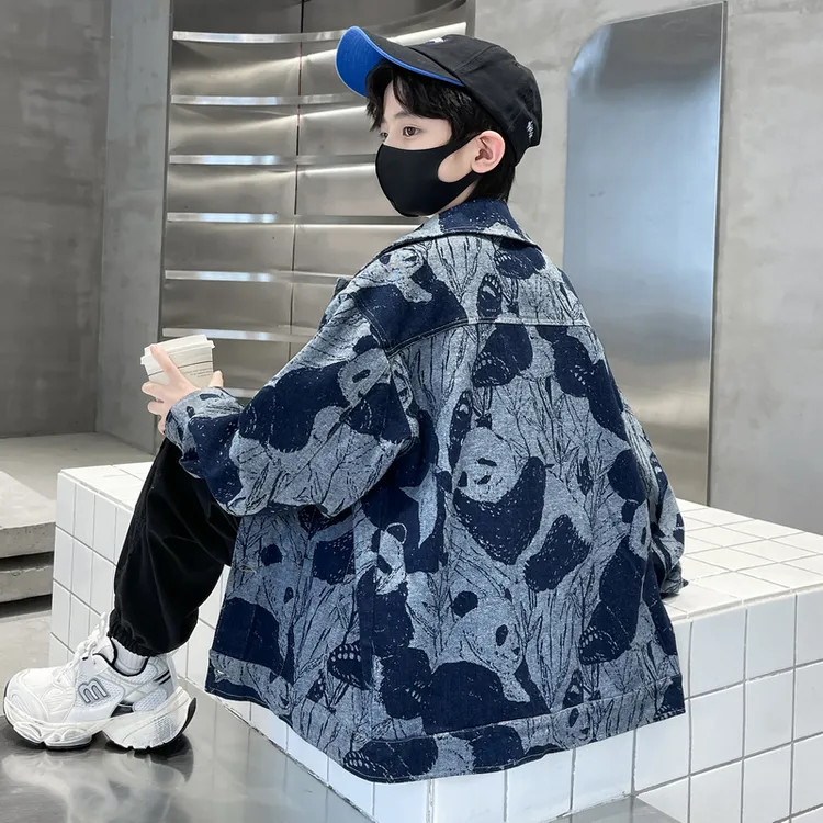 儿童装男童春装牛仔外套2025新款春秋款中大童男孩春季炸街衣服潮