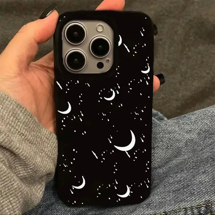 满屏月亮流星适用苹果17果冻手机壳iPhone16防摔15可爱14硅胶13软