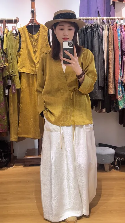 香云纱自带贵气软黄金外套