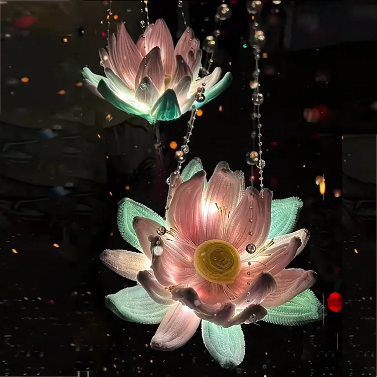 中秋节【和孩子一起作花灯】扭扭棒莲花手提灯diy材料包送教程