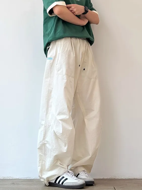 轻量化户外美式机能工装伞兵裤日系复古男夏季宽松休闲薄款长裤