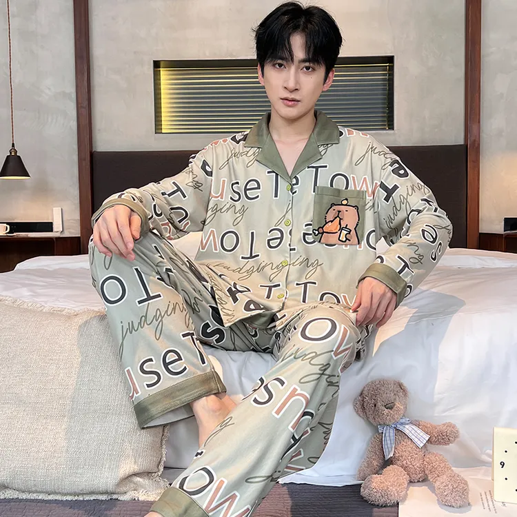 男士睡衣冬季2025新款加绒男款加厚秋德绒珊瑚绒磨毛家居服套装