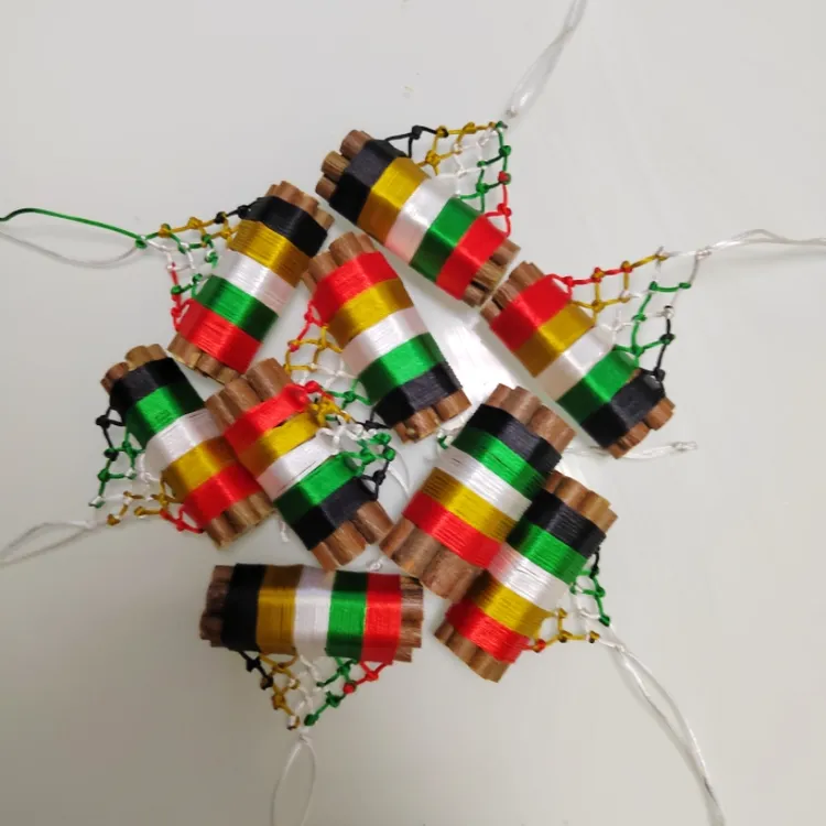 桃树枝7根五色线编制三月采野生毛桃枝东南向阳枝肥城