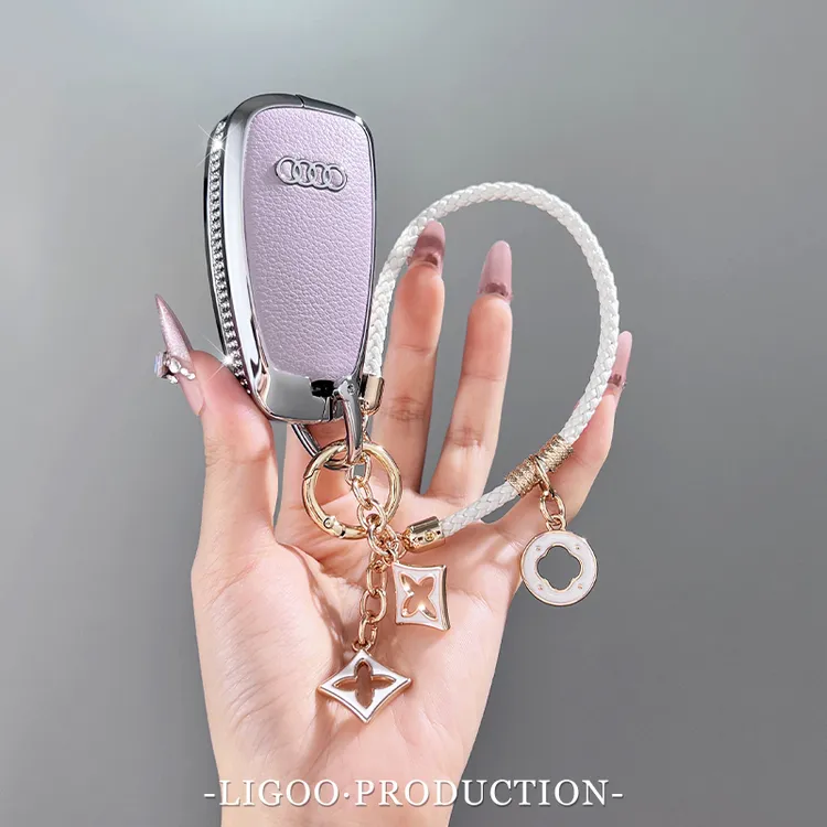 2024款新奥迪Q3专用钥匙套老款A3L进取致雅型折叠RS套件车包壳扣