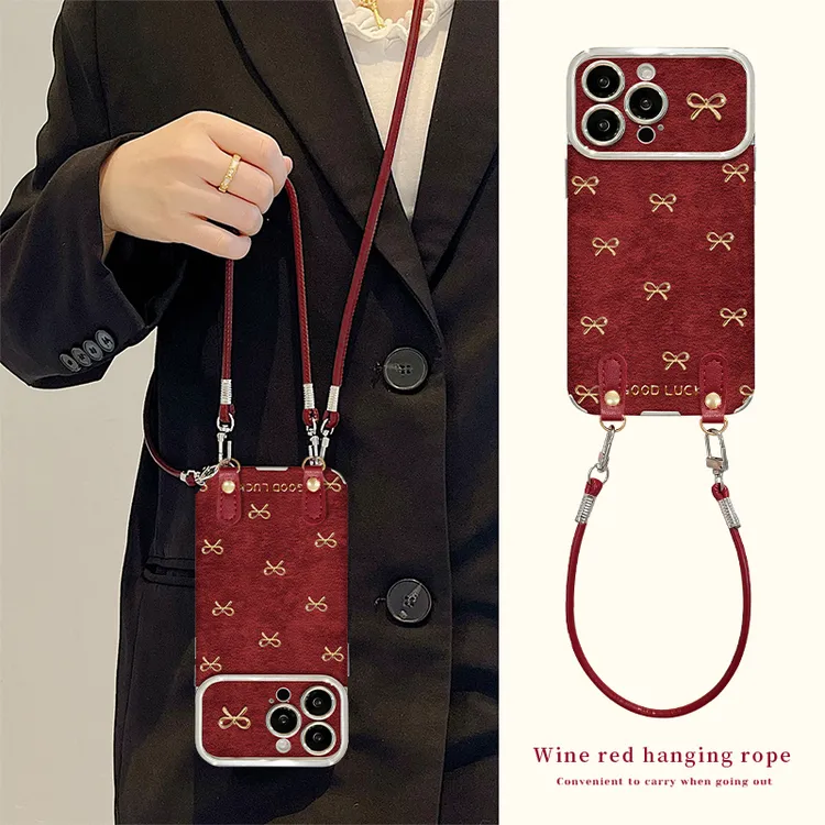 蝴蝶结爱心适用苹果17华为vivo/oppo小米iPhone16视窗贴皮手机壳