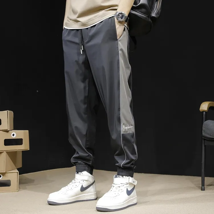 爆款运动裤男春季2025新款男士速干裤子宽松大码加肥加大哈伦男裤