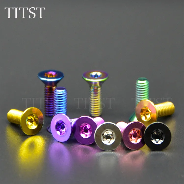 钛斯特 TITST 钛合金沉头內梅花螺丝M4/M5 摩托车改装 不生锈