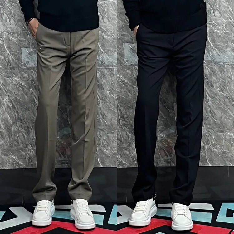 2023男士欧货轻奢高端潮牌简约秋冬休闲时尚百搭宽松直筒休闲裤