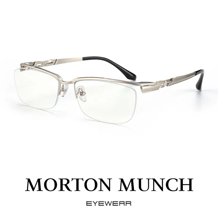 MORTON MUNCH近视眼镜超轻可定制配镜时尚半框高清防蓝光大脸百搭