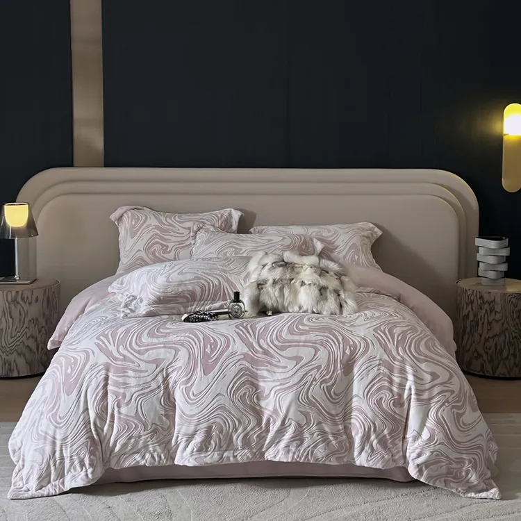 新款云芙绒全消光烂花绒简奢系列四件套