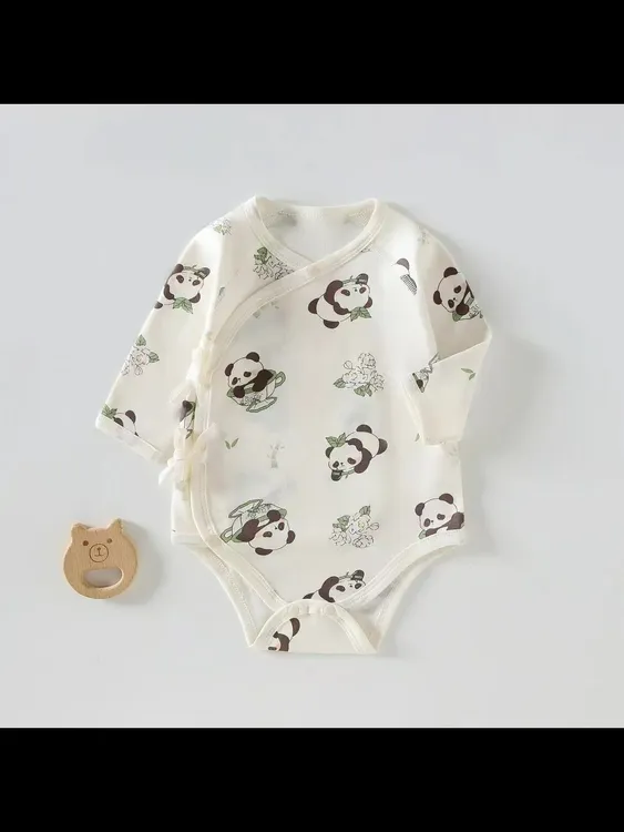 长袖哈衣爬服春秋纯棉女婴包屁衣包屁衣春秋秋衣幼儿婴儿满月