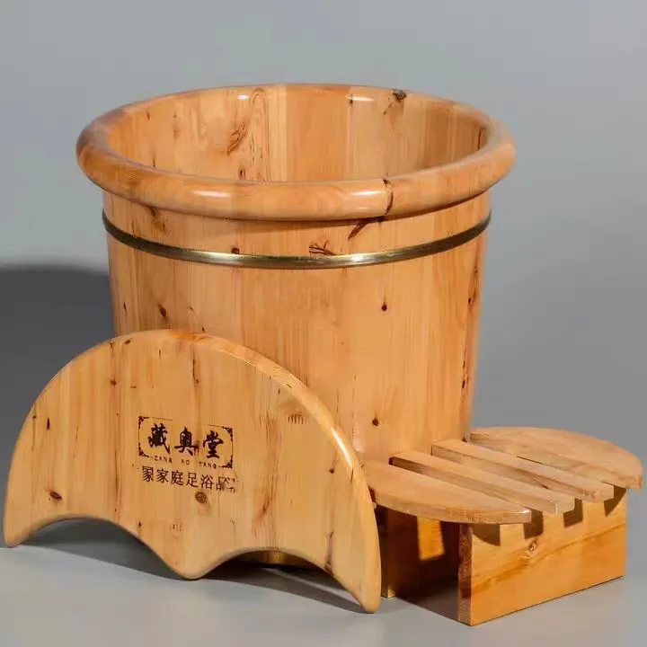 香柏木藏奥堂藏生堂泡脚桶熏蒸凳熏蒸桶实木洗脚桶木桶泡脚家用