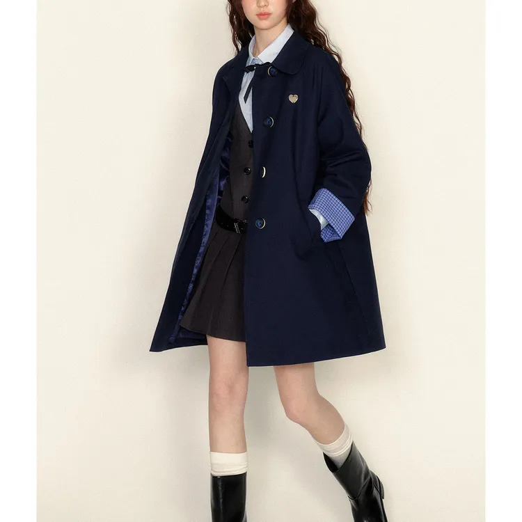 月亮与六便士风衣外套女2024秋季新款中长款英伦风外套
