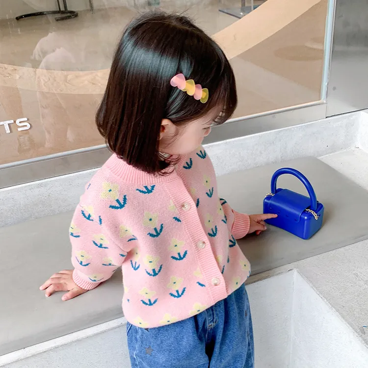 女童毛衣开衫2025春装童装洋气针织衫春秋款韩版儿童女孩外套秋冬