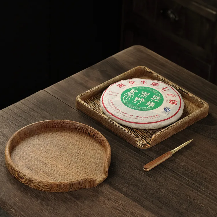 爱赏挖空整块鸡翅实木分茶盘普洱开茶盘纯手工品茶盘家用赏茶盘