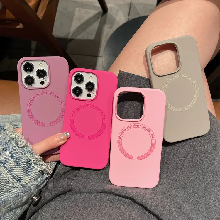欧克里里多色简约磁吸适用苹果15/16手机壳iPhone13/12男14女KK壳
