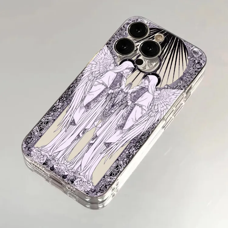 二次元天使适用苹果vivo小米oppo华为iPhone15promax手机壳太空壳