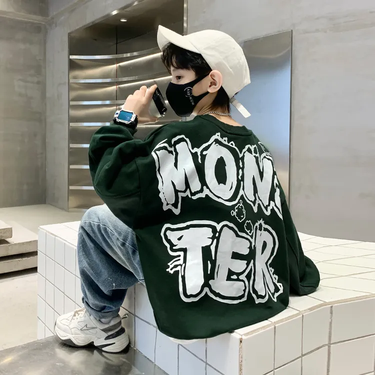 男童长袖T恤春季2023新款儿童装春装潮款体恤中大男孩春秋款卫衣