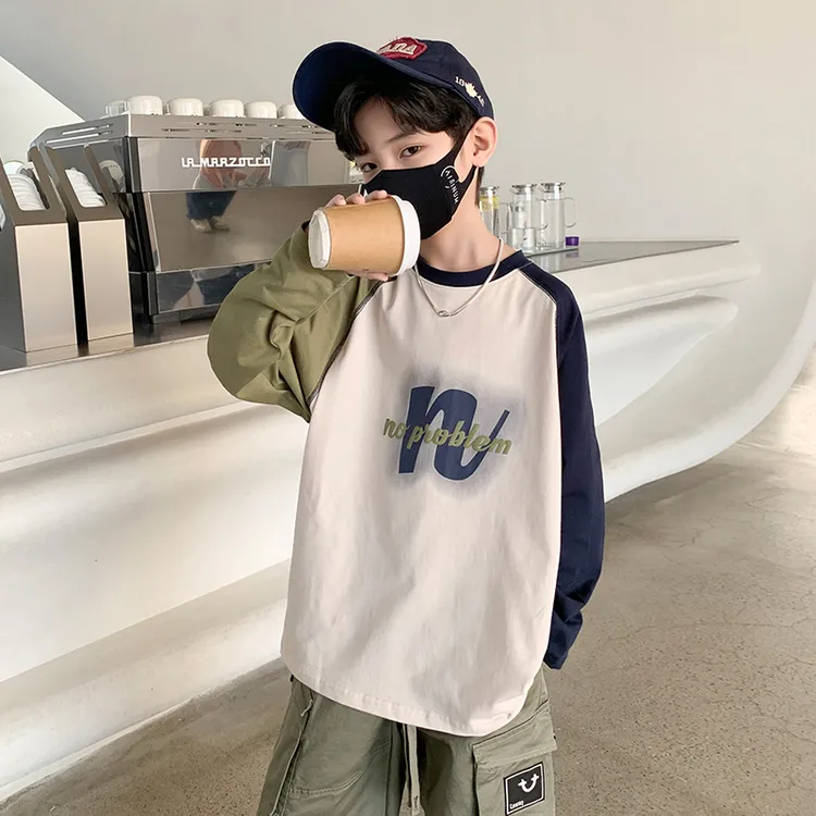 男童长袖T恤2023新款洋气儿童春装上衣春秋款中大男孩春季童装潮