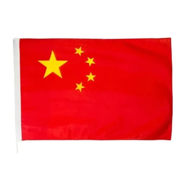 国旗五星红旗鲜艳1号2号3号4号5号6号中国旗纳米防水防晒手持旗杆