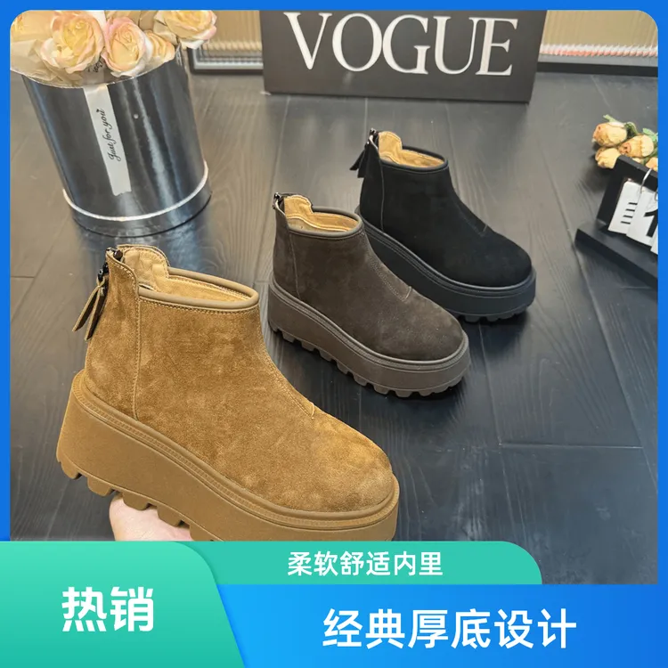 千之恋C单里/加绒2秋冬季新款时尚潮流感女鞋保暖加绒加厚雪地靴