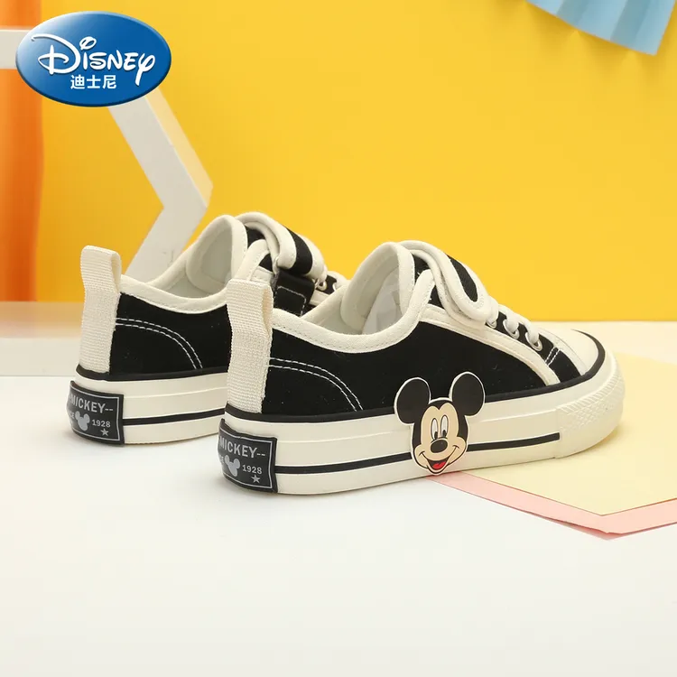 Disney/迪士尼2025秋季新款男童女童帆布鞋儿童时尚板鞋米奇卡通