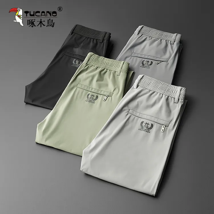 TUCANO/啄木鳥商务冰丝休闲裤直筒男士运动百搭夏季薄款宽松潮流
