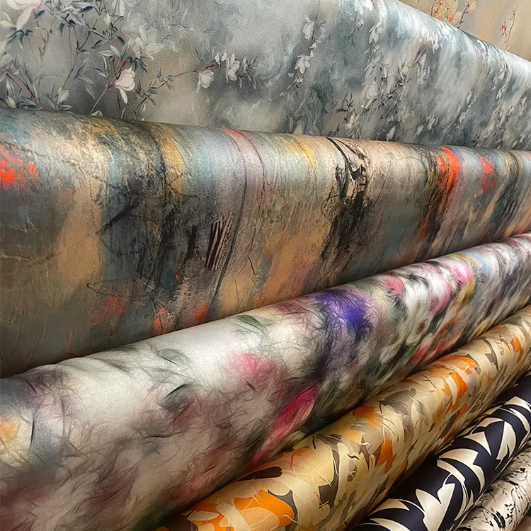 真丝缎 弹力桑蚕丝面料 高档真丝布料宽幅真丝服装丝巾连衣裙面料