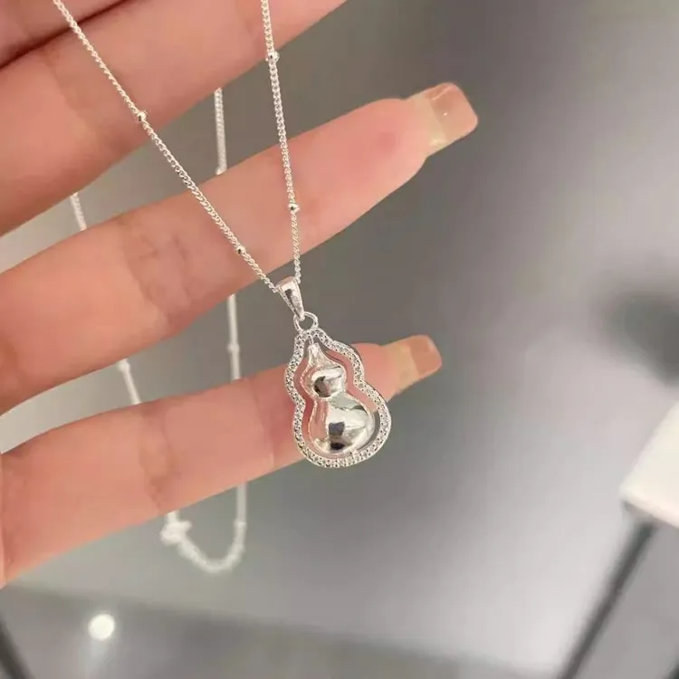 钛钢项链 葫芦项链女ins不掉色时来运转2024新款网红同款锁骨链