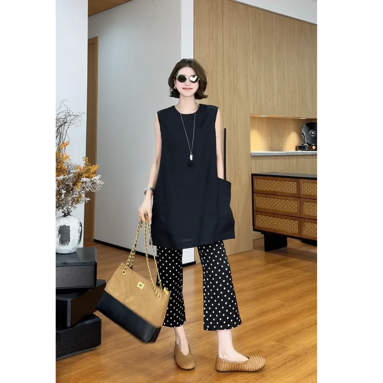 YYOUHAN 2025新款【半夏 】大口袋设计显瘦百搭全麻T恤 2507C4195