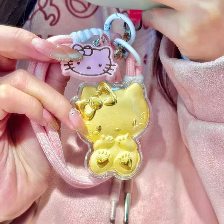 卡通可爱高颜值薄款KT猫手机链钥匙扣Kt猫包包挂饰挂件送女友礼物