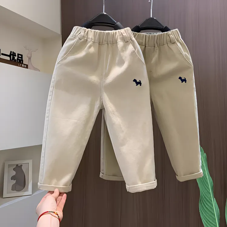 男童裤子春秋薄款弹力棉布裤新款宝宝洋气休闲裤儿童秋装帅气长裤