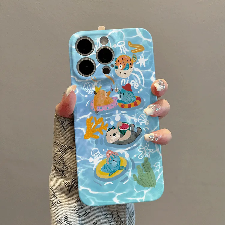 海洋动物适用苹果16iPhone15华为vivo小米15oppo菲林手机壳防摔女