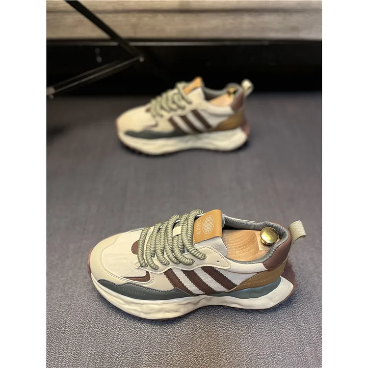 男鞋舒适秋冬款厚底百搭透气时尚老爹鞋精神小伙休闲运动防滑潮鞋